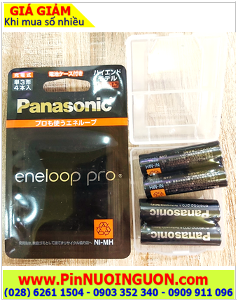 Pin đèn Flash máy chụp ảnh Pin sạc AA2500mAh Panasonic Eneloop BK-3HCD/4C Nội địa Nhật